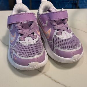 Nike Kids Lavender and Orange Sneakers